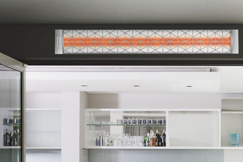 Image of Infratech Motif Contemporary Double Element Decorative Fascia Kit in Stainless Steel Finish | SS1D39 SS1D61