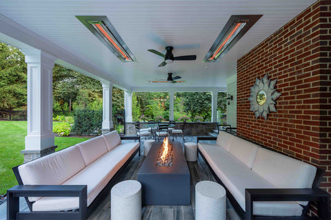Image of Infratech W Series Single Element 2600 Watt Outdoor Infrared Electric Heater | Infratech 48 in Radiant Heater | W2624 W2628 W2627 W2648