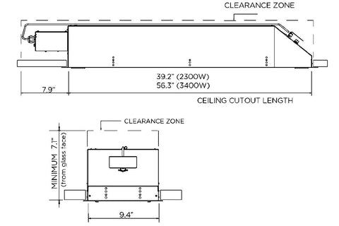 Image of Bromic Platinum Electric Low Clearance Recess Kit 3400W | BH3623008