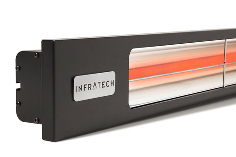 Image of Infratech SL-Series Slimline 2400 Watt 240V Outdoor Electric Heater | Infratech 42 in Electric Radiant Heater | SL2424BL