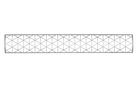 Image of Infratech Motif Contemporary Single Element Decorative Fascia Kit in Stainless Steel Finish | SS1S39 SS1S61