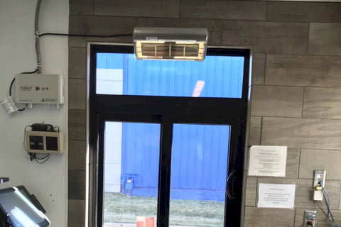 Image of Solaira Alpha H1 1500W 120V Radiant Infrared Electric Patio Heater in Antique Grey SALPHA15120G