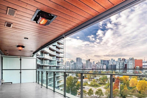 Image of Solaira ICR H1 2000W 240V Recessed Radiant Infrared Electric Patio Heater in Black SICR-20240L1B