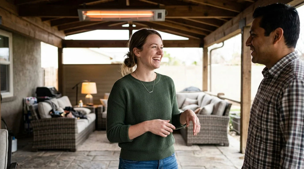 Are Outdoor Electric Heaters Safe Under a Covered Patio?