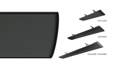 Image of Aura Shadow 2No Light Radiant Infrared Electric Patio Heater in Black 