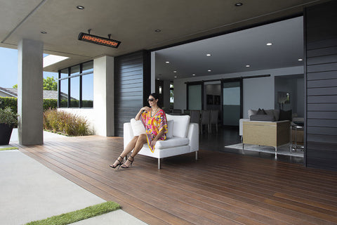 Image of Infratech Motif Contemporary Double Element Decorative Fascia Kit in Black Finish | BL1D39 BL1D61