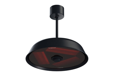 Image of Solaira Radius Glass Pendant 4500 Watt Radiant Infrared Electric Patio Heater | Black | 240V