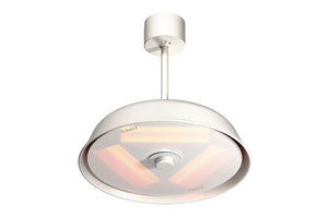 Solaira Radius Glass Pendant Radiant Infrared Electric Patio Heater White 