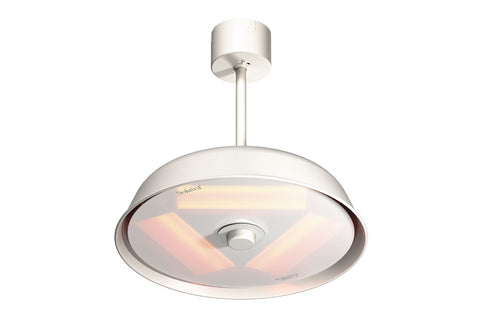 Image of Solaira Radius Glass Pendant Radiant Infrared Electric Patio Heater White 
