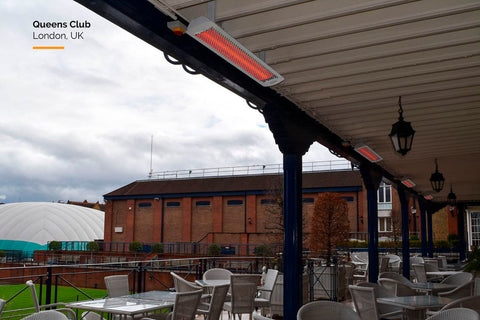 Image of Bromic Tungsten Smart-Heat 4000 Watt Outdoor Electric Patio Heater White | Tungsten 44 in Electric Radiant Heater | BH0420012