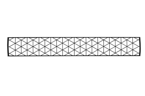 Image of Infratech Motif Contemporary Single Element Decorative Fascia Kit in Black Finish | BL1S39 BL1S61