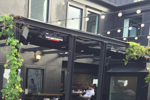 Image of Solaira XL Slim H1 1500W 120V Radiant Infrared Electric Patio Heater in Black SCOSYXL15120B